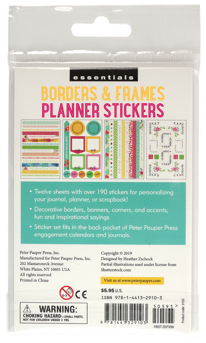 Essentials Borders & Frames Planner Stickers