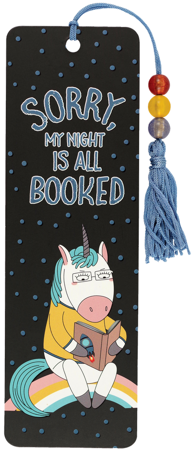 Sorry, My Night Is All Booked Beaded Bookmark