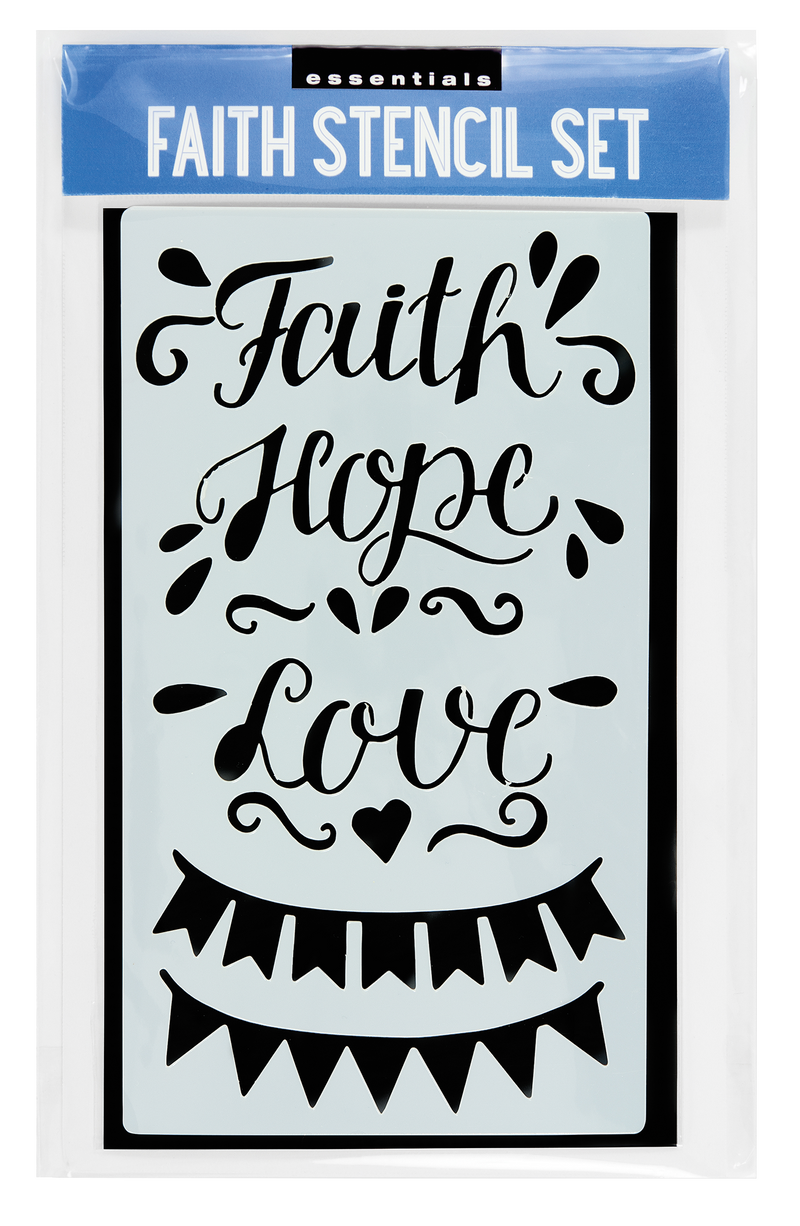 Essentials Faith Stencil Set