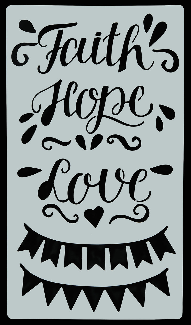 Essentials Faith Stencil Set