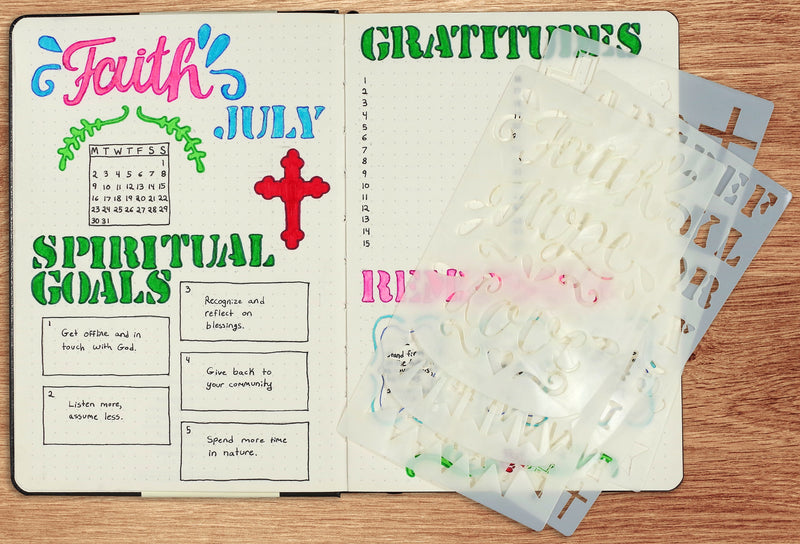 Essentials Faith Stencil Set