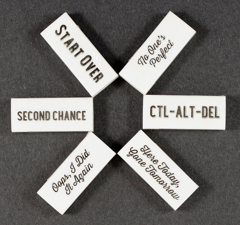 Second Chance Erasers (Set of 6)