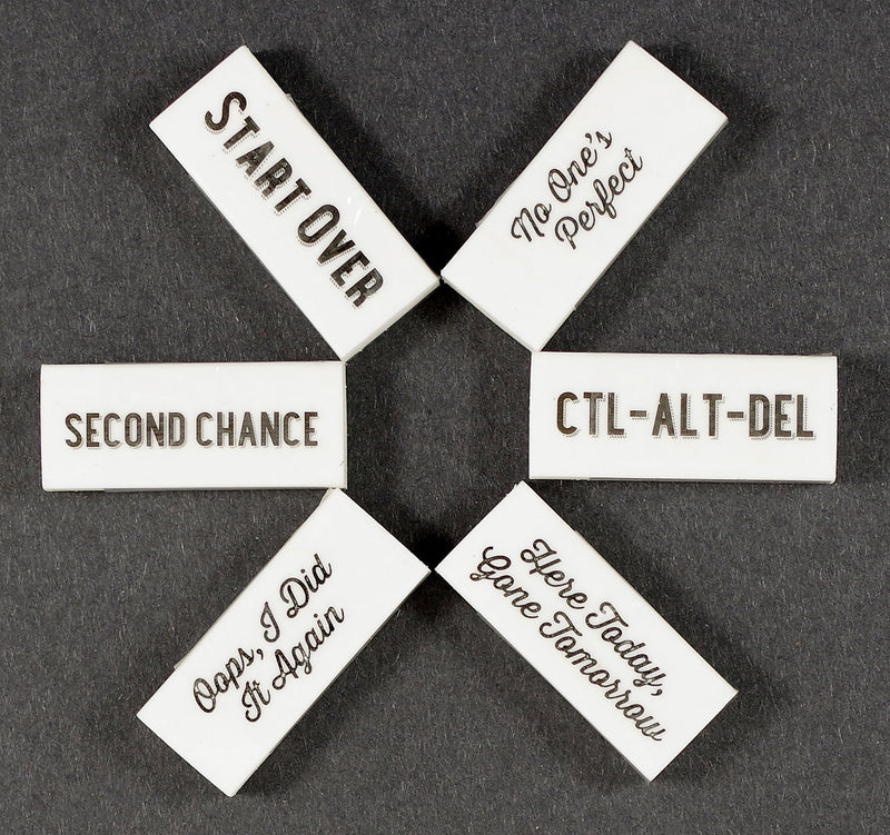 Second Chance Erasers (Set of 6)