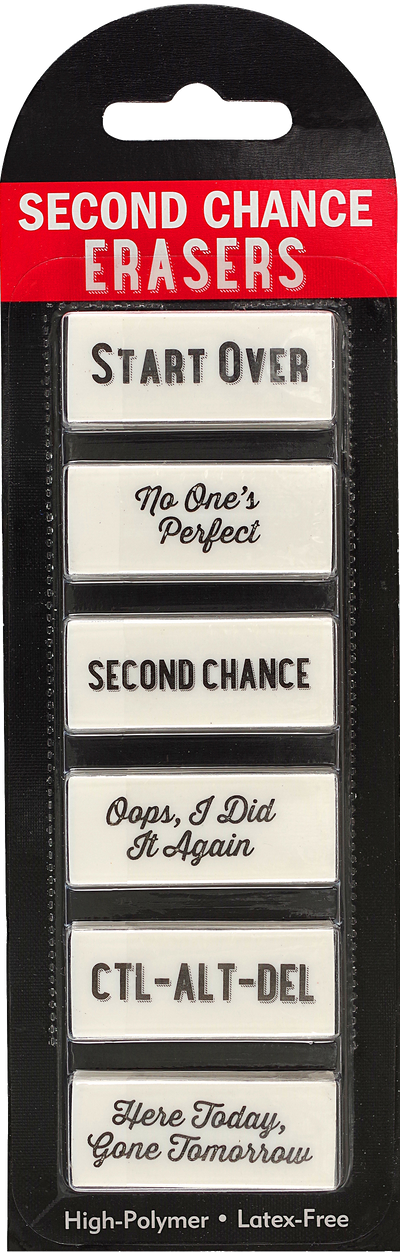 Second Chance Erasers (Set of 6)