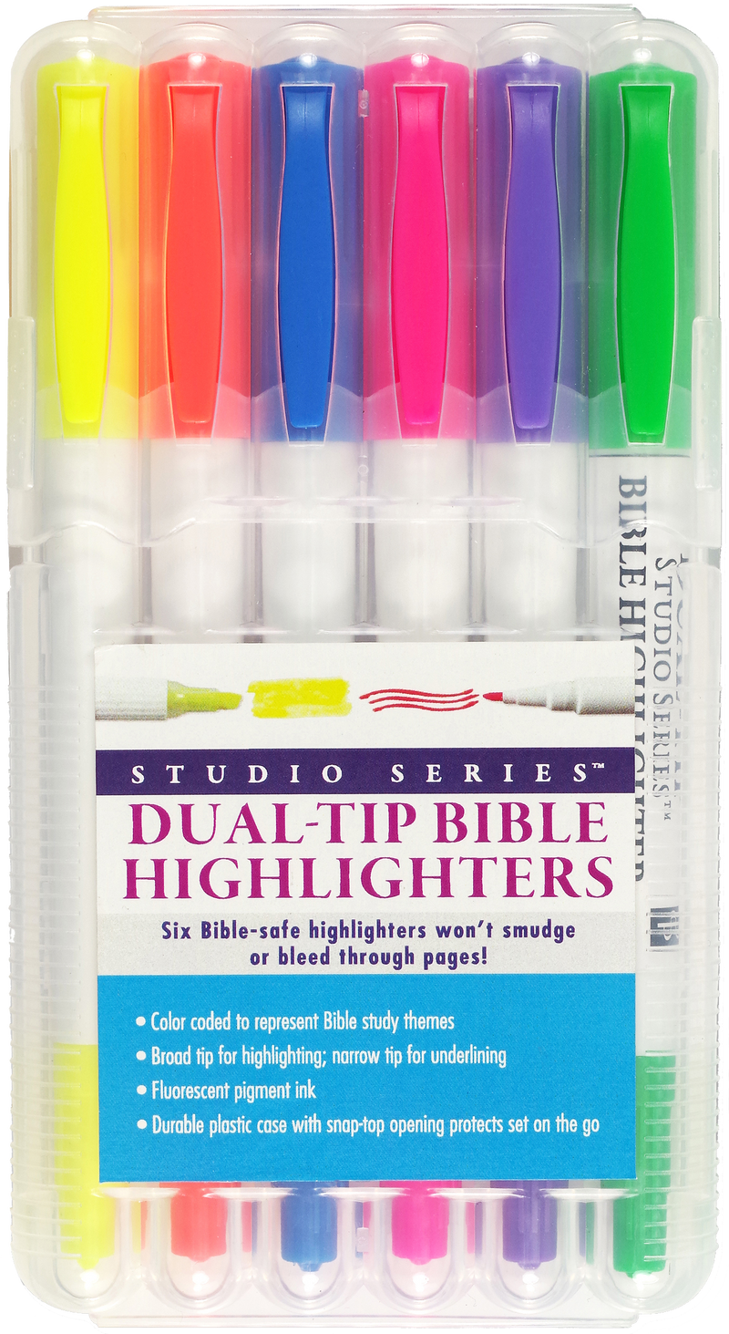 Dual-Tip Bible Highlighters (Set of 6)