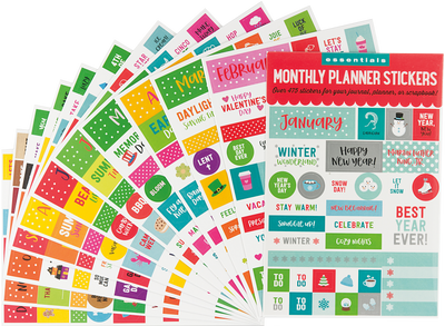 Essentials Month By Month Planner Stickers