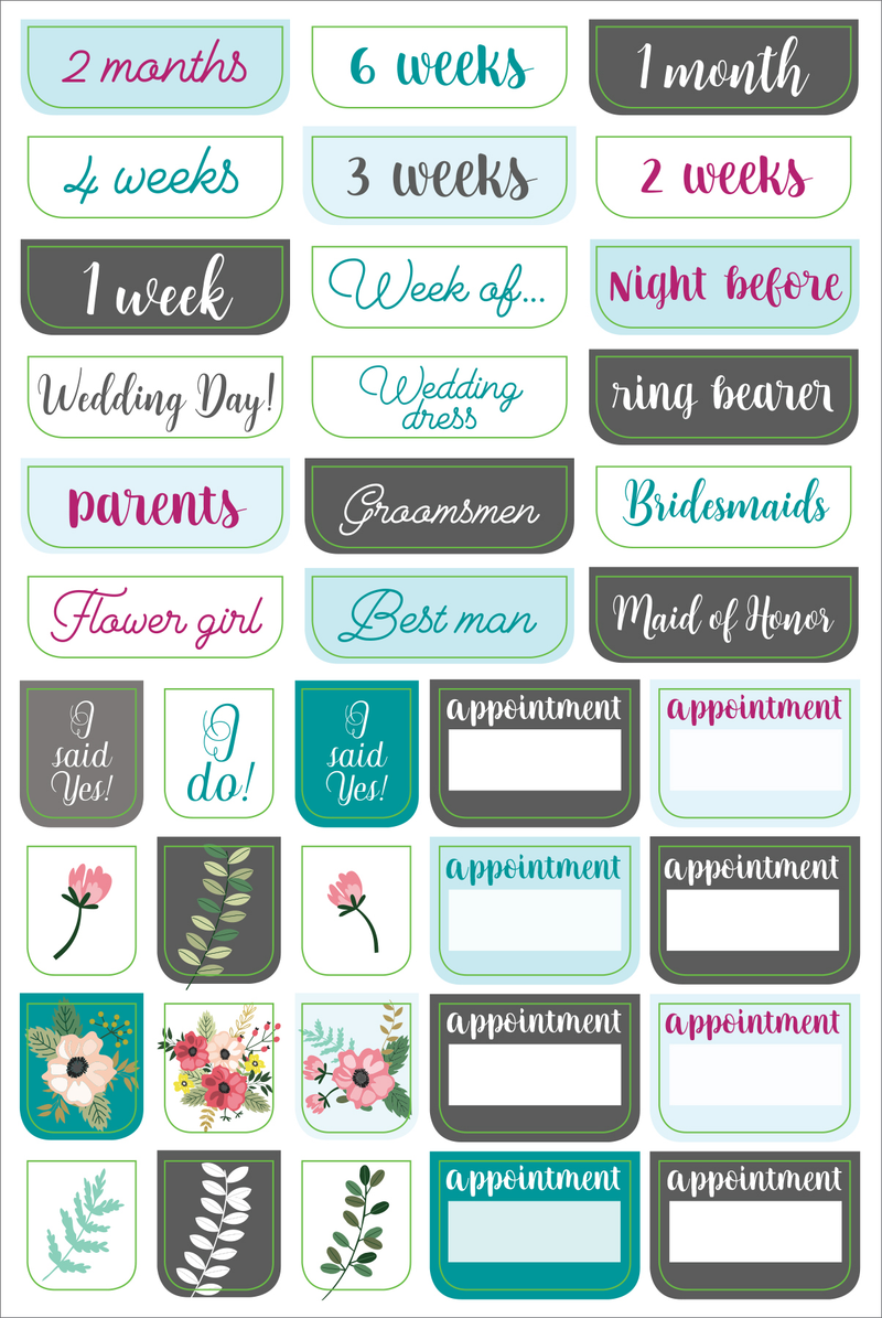 Essentials Wedding Planner Stickers