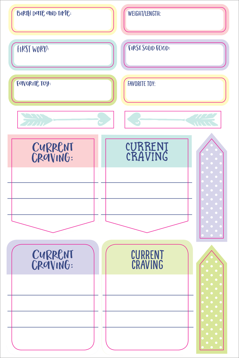 Essentials Pregnancy &amp; Baby Planner Stickers