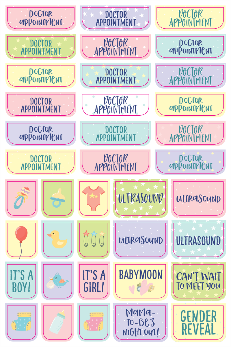 Essentials Pregnancy &amp; Baby Planner Stickers