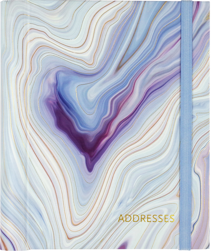 Blue Agate Large Address Book