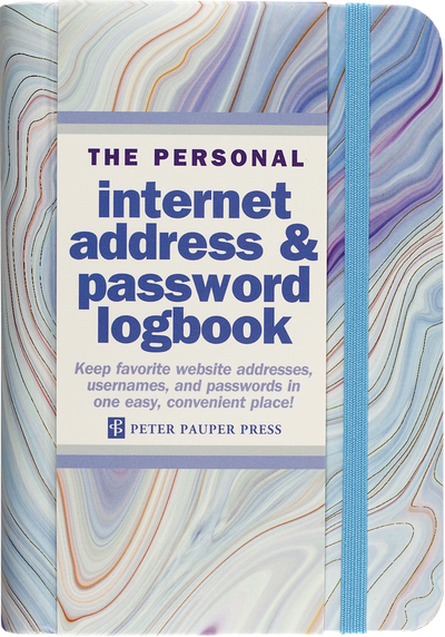 Blue Agate Internet Address &amp; Password Logbook