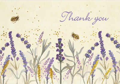 Lavender &amp; Honey Thank You Notes 