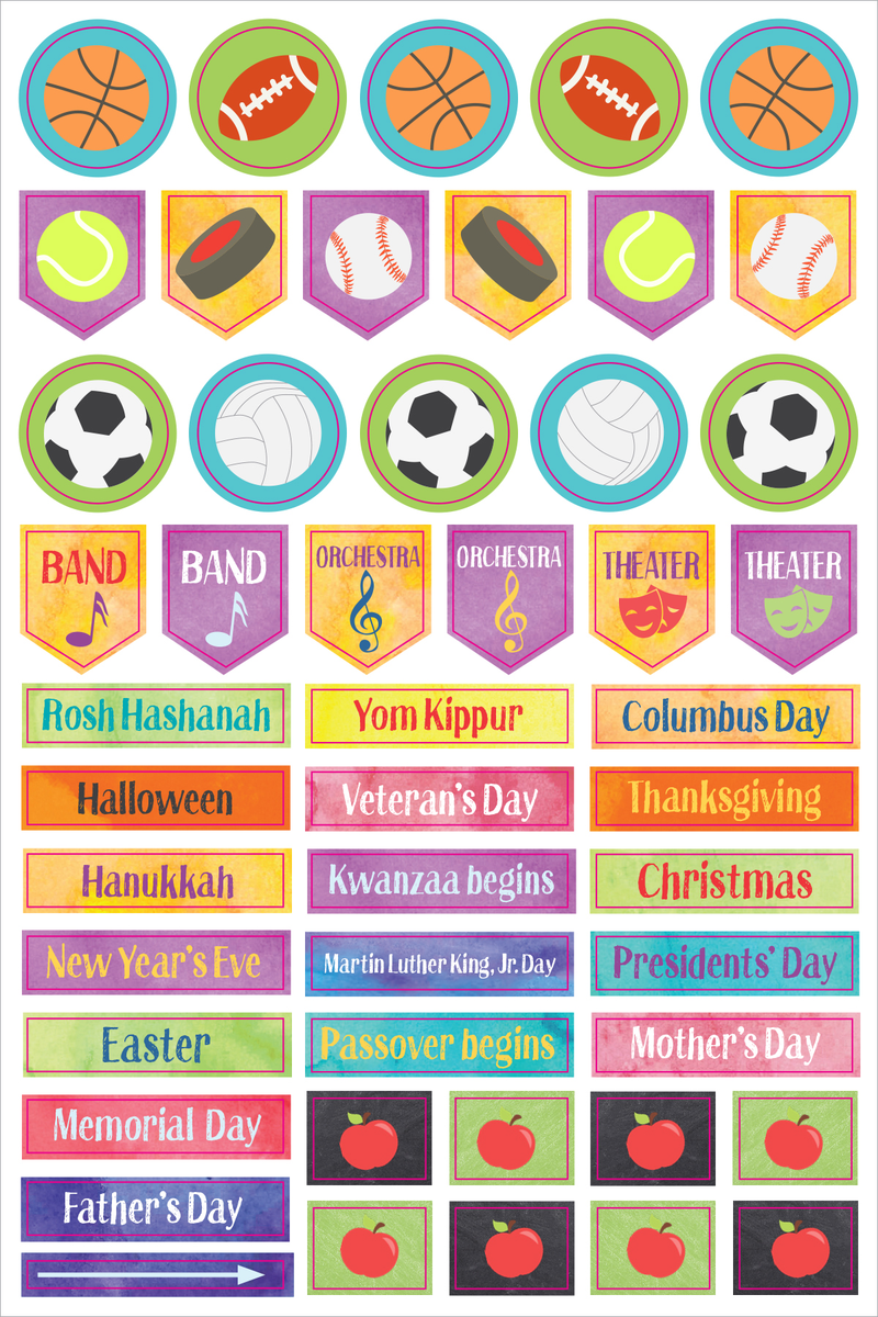 Essentials Teacher Planner Stickers