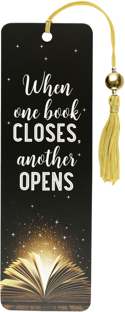 When One Book Closes Beaded Bookmark