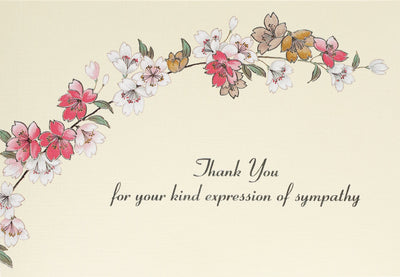 Sympathy Floral Thank You Notes