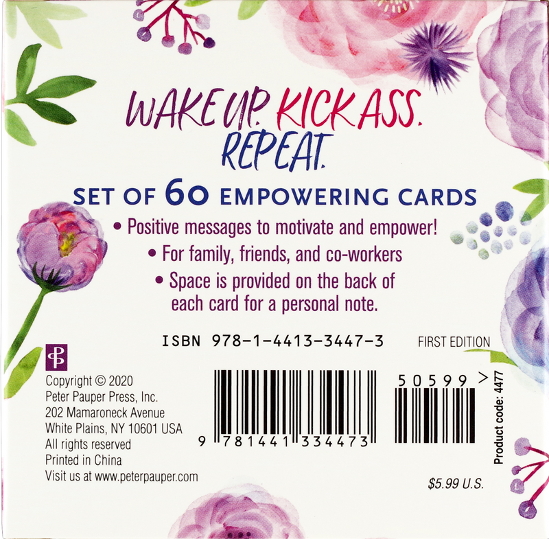 Wake Up, Kick Ass, Repeat Motivational Card Deck