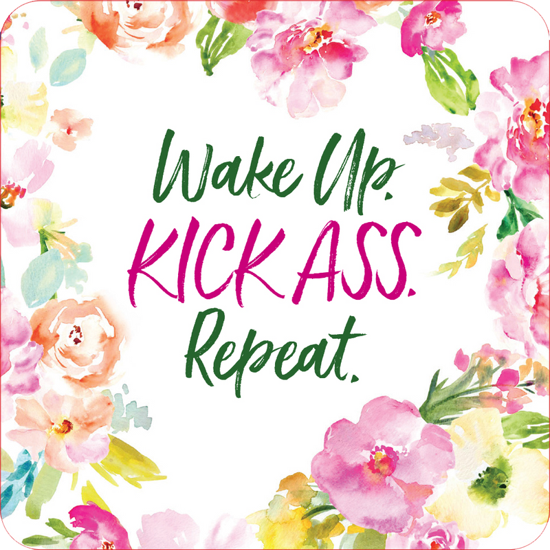 Wake Up, Kick Ass, Repeat Motivational Card Deck