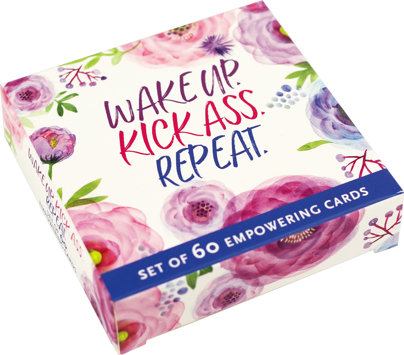 Wake Up, Kick Ass, Repeat Motivational Card Deck