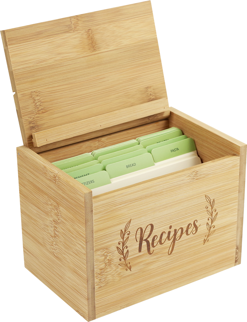 Bamboo Recipe Box Set