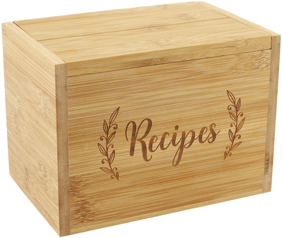 Bamboo Recipe Box Set