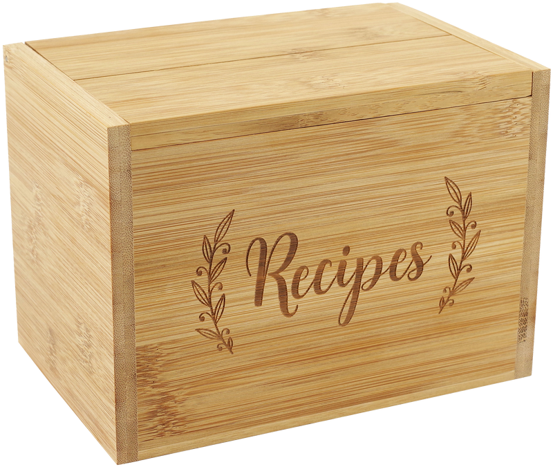 Bamboo Recipe Box Set