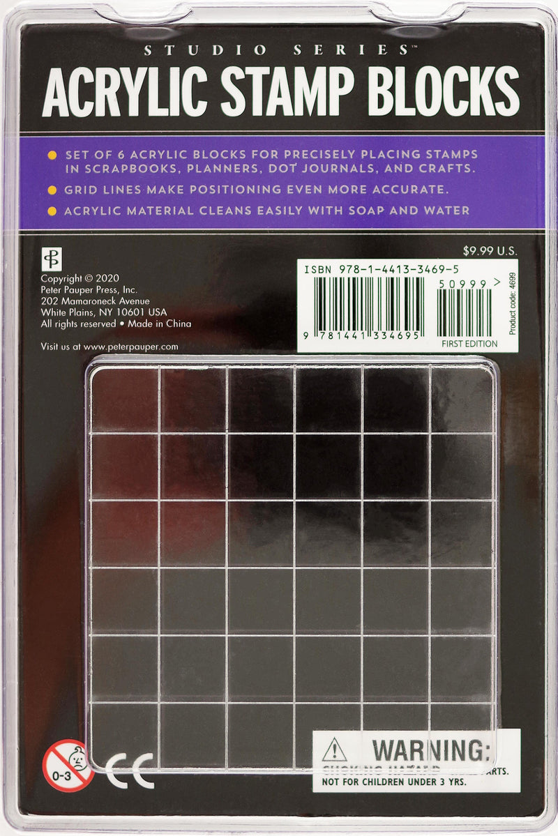 Studio Series Acrylic Stamp Blocks (Set of 6) – Peter Pauper Press