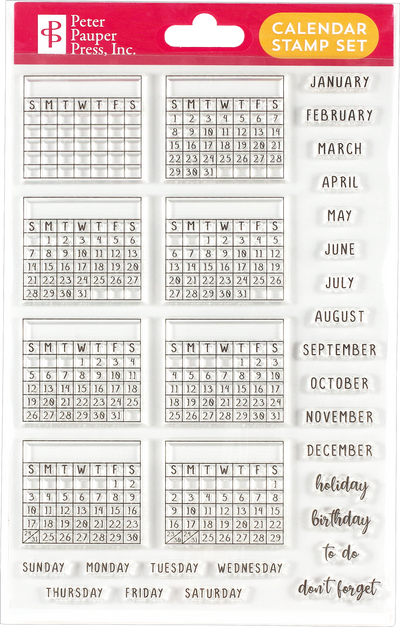 Calendar Clear Stamp Set