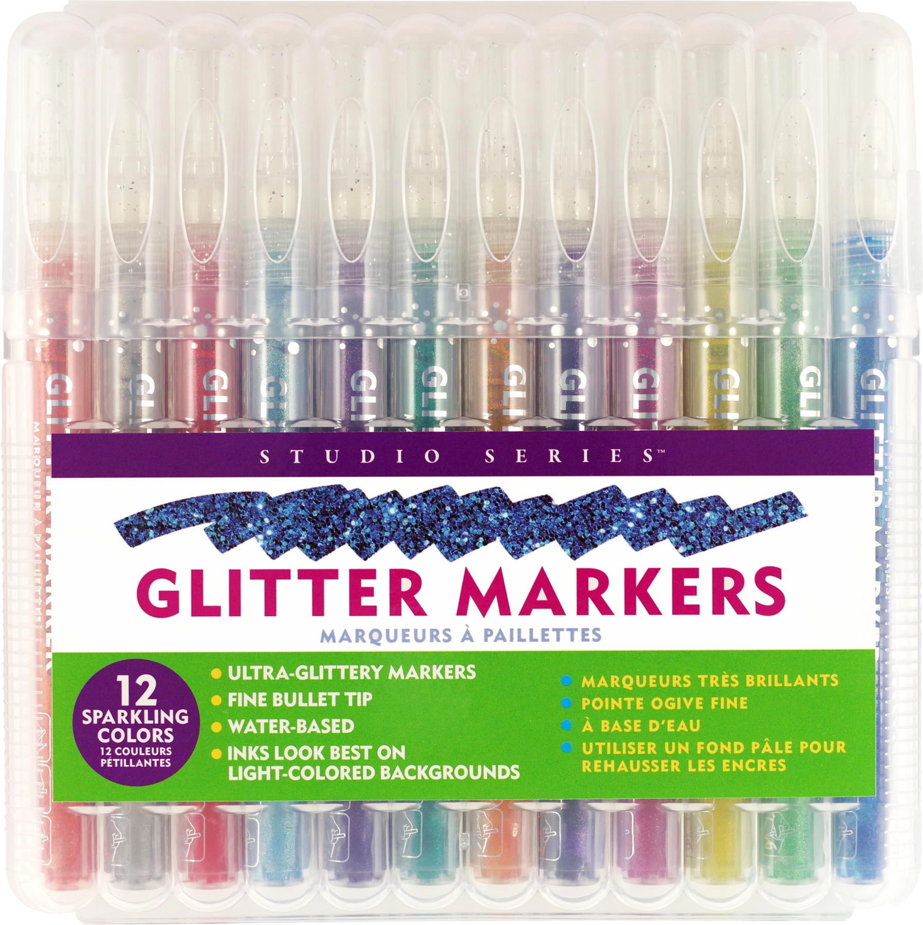 Studio Series Glitter Marker Set (12-Piece Set)