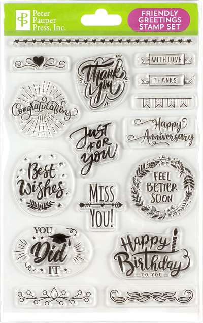 Friendly Greetings Clear Stamp Set   