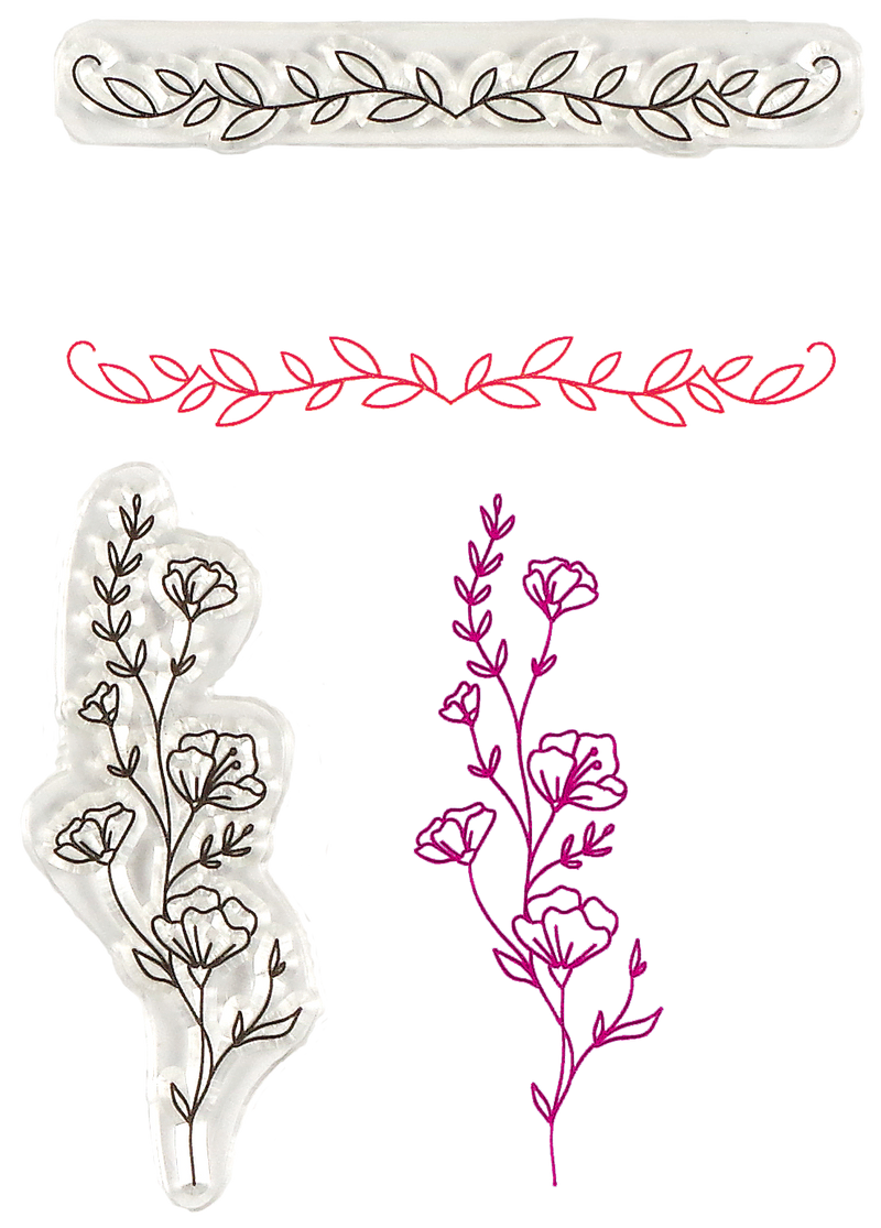 Botanicals Clear Silicone Stamp Set