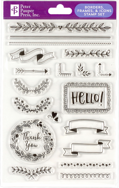 Borders, Frames &amp; Icons Clear Stamp Set