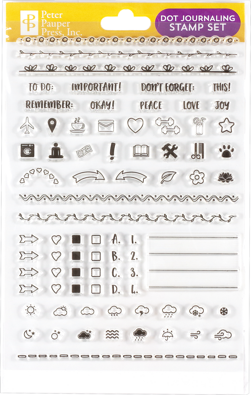 Dot Journaling Clear Stamp Set    