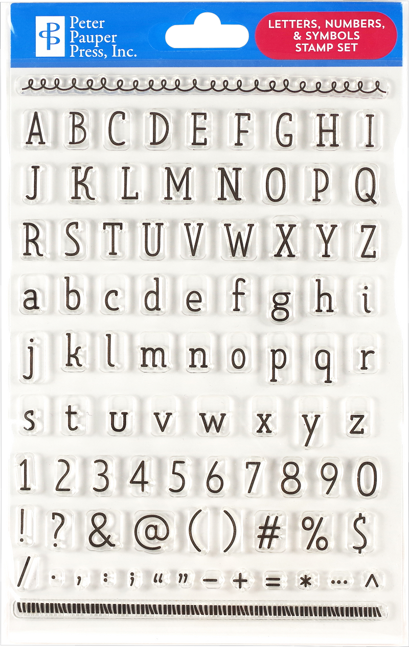 Letters, Numbers &amp; Symbols Clear Stamp Set