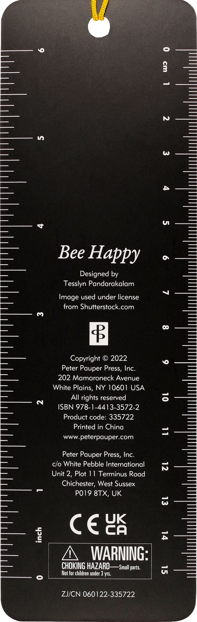 Bee Happy Beaded Bookmark