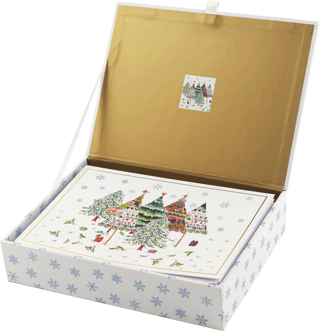 Merry Evergreens Deluxe Boxed Holiday Cards – Peter Pauper Press