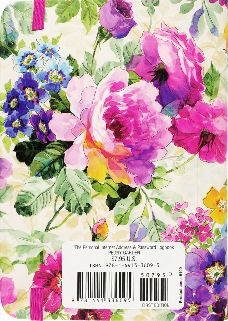 Peony Garden Internet Address & Password Logbook