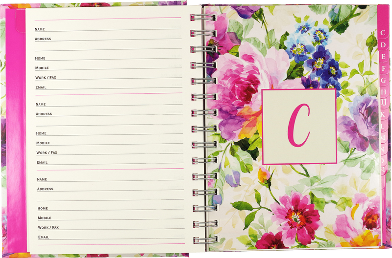 Peony Garden Large Address Book