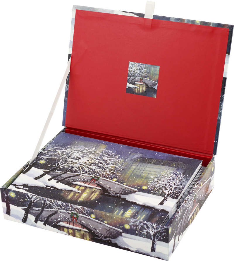 Snowfall in the Park Deluxe Boxed Holiday Cards