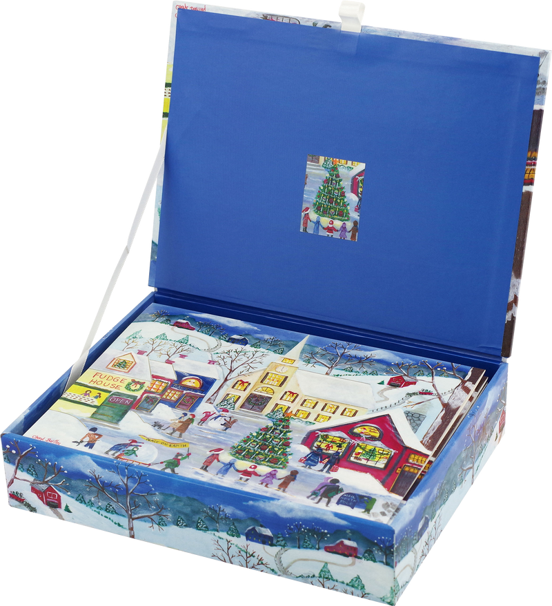 Yuletide Village Deluxe Boxed Holiday Cards