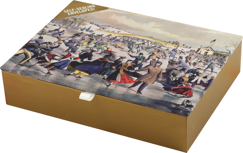The Skating Pond Deluxe Boxed Holiday Cards