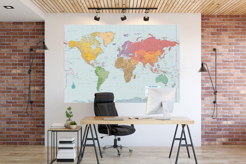 Oversized World Wall Map