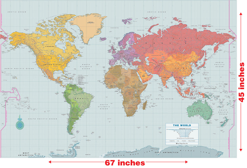 Oversized World Wall Map