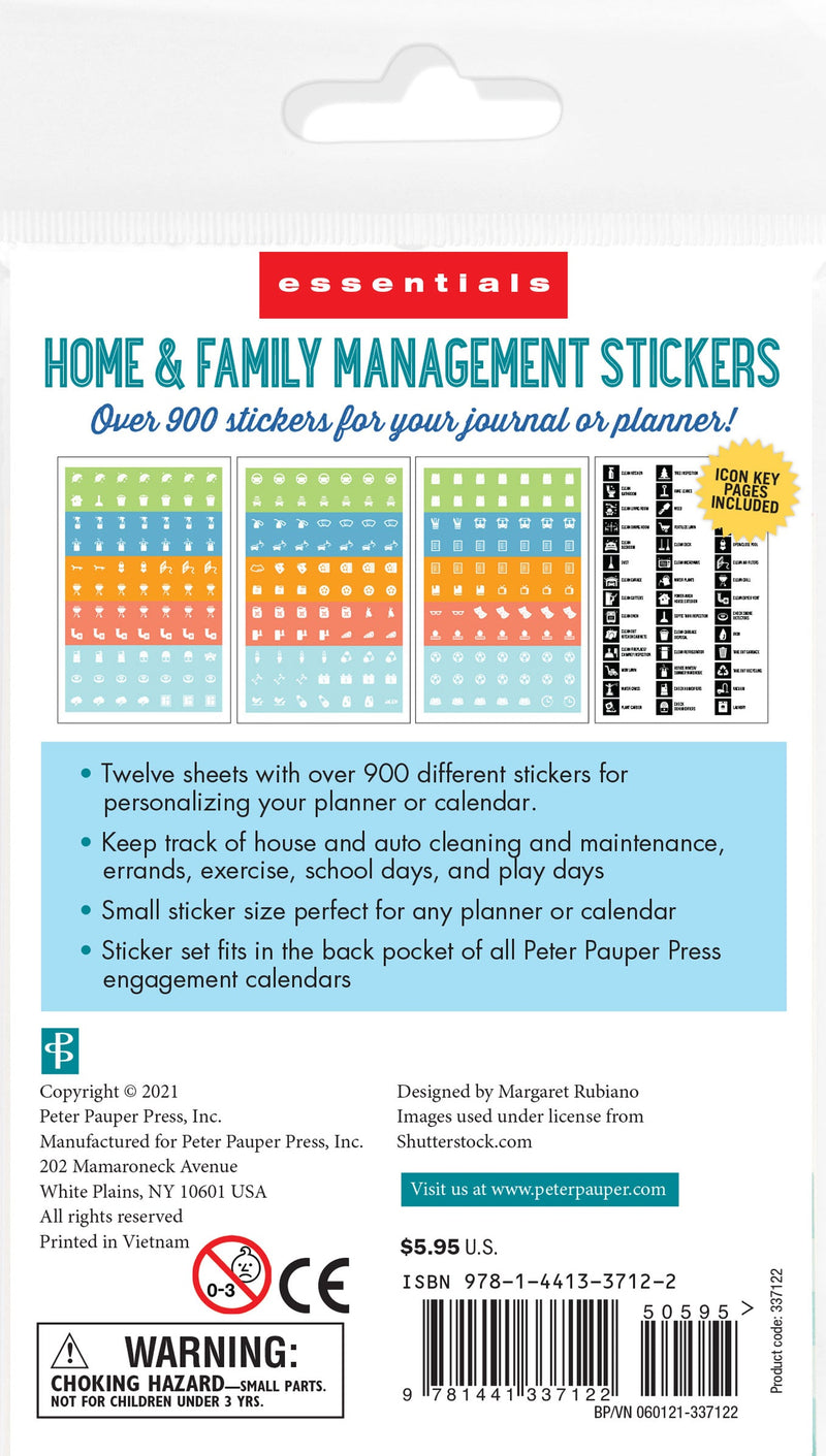 Essentials Home &amp; Family Management Planner Stickers