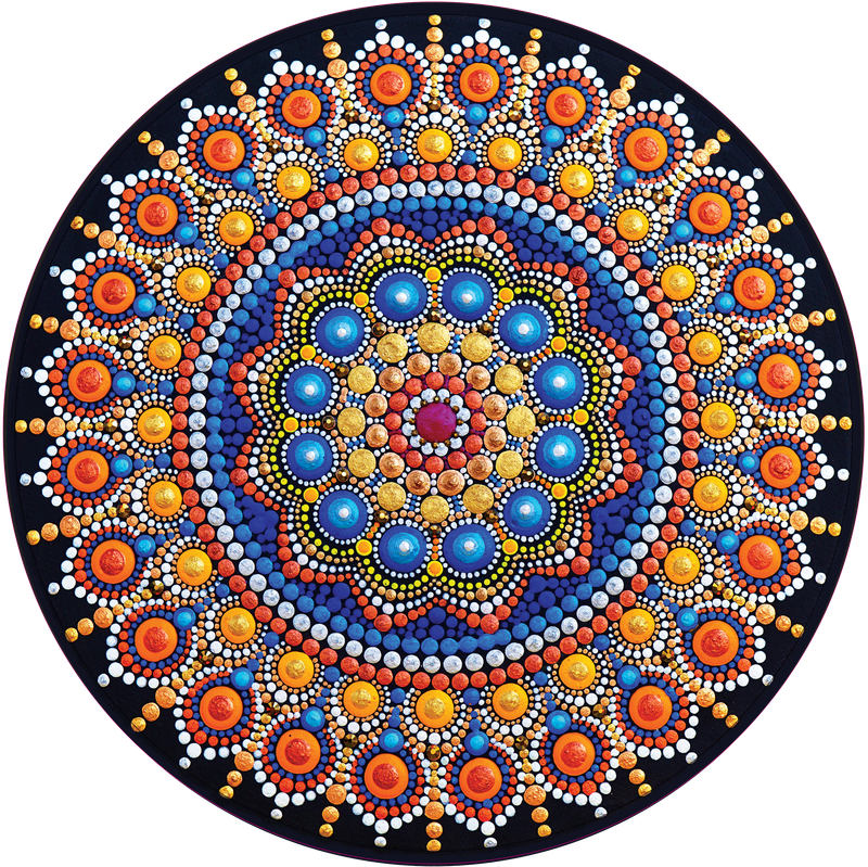 Magical Mandala Round Jigsaw Puzzle