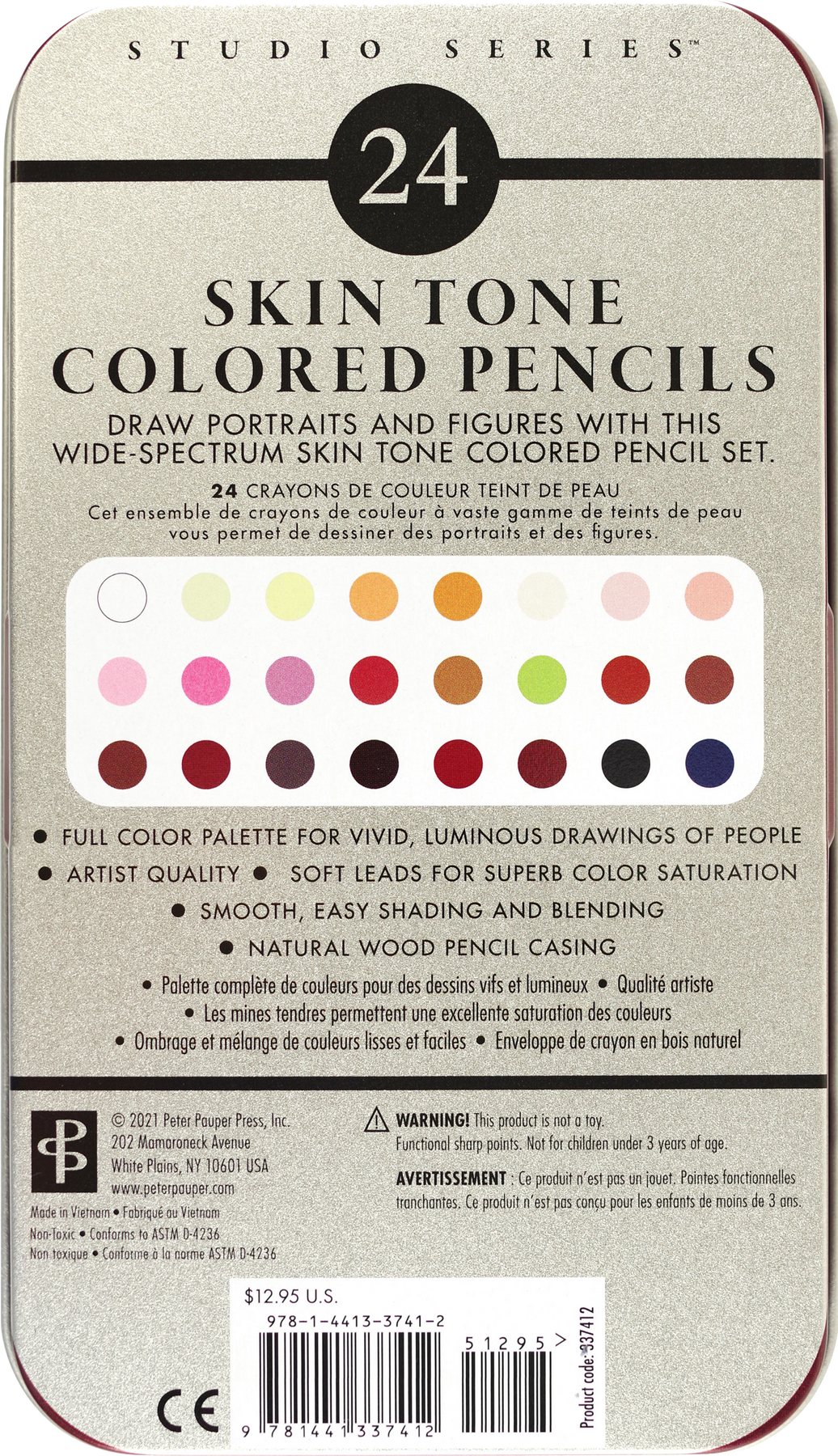 Skin Tone Colored Pencils (Set of 24) – Peter Pauper Press