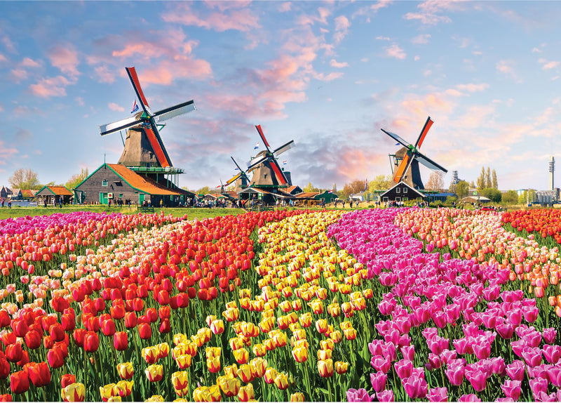 Windmills and Tulips Jigsaw Puzzle