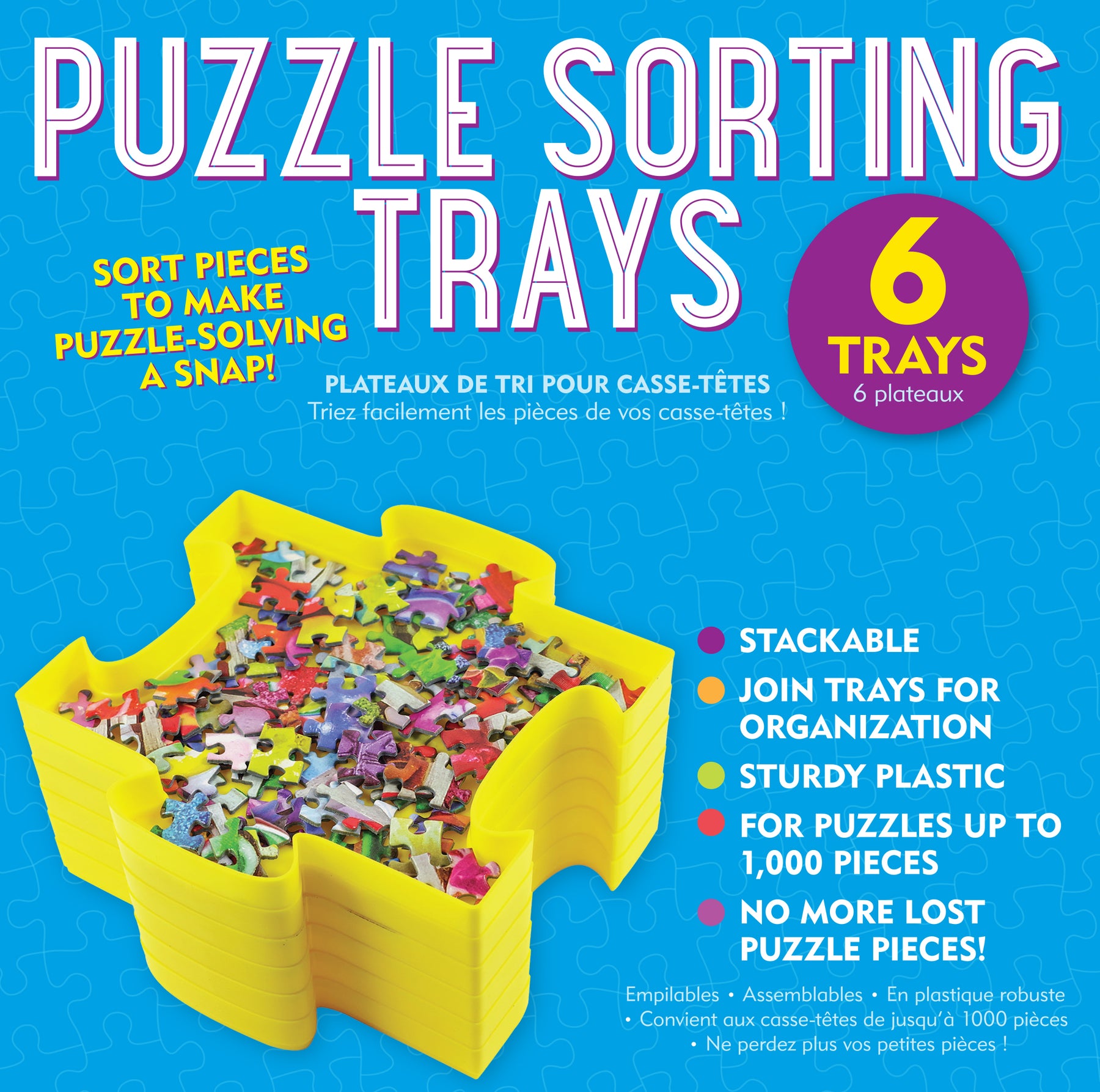 Puzzle Sort & Save - 6 Stackable Interlocking Sorters