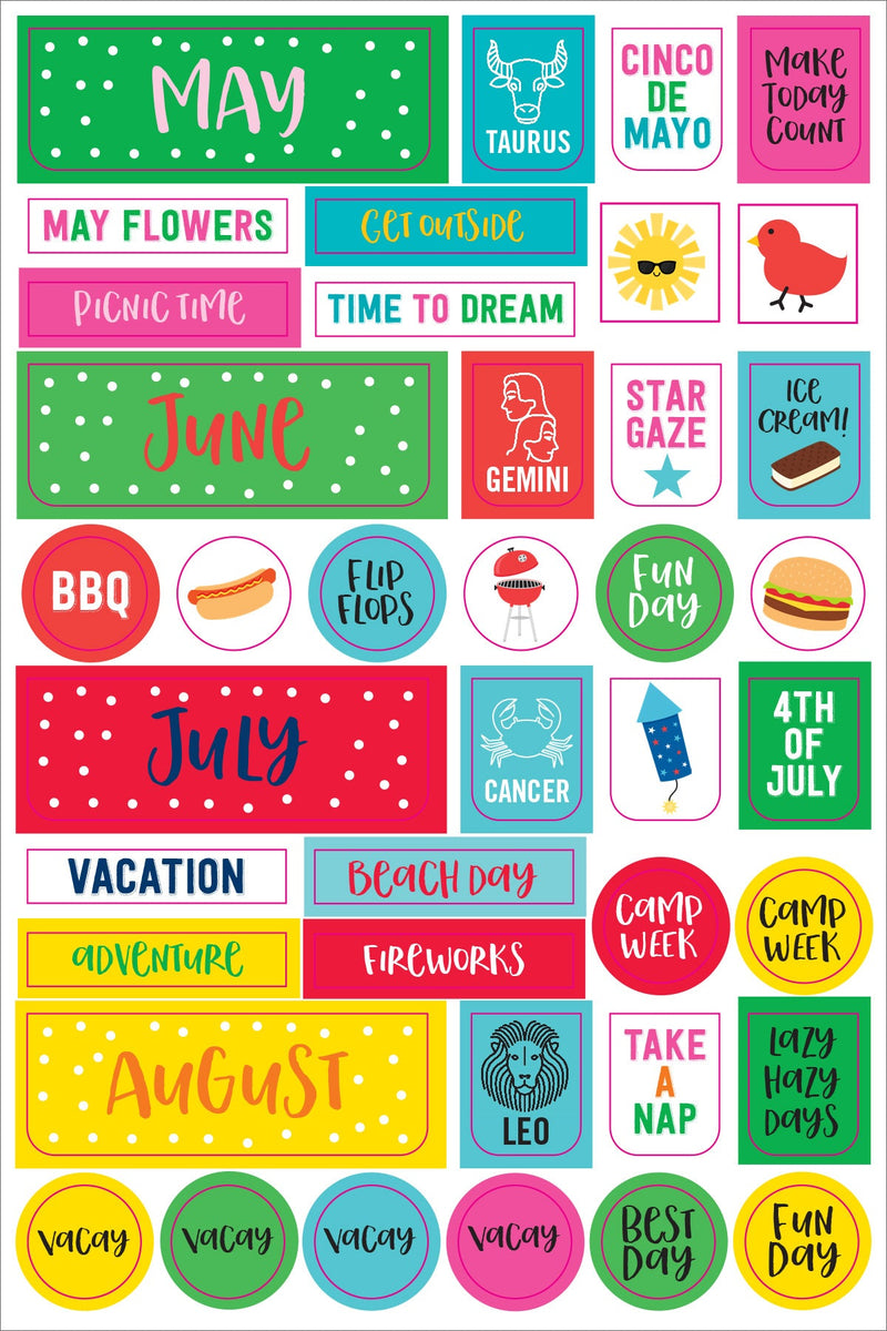  Essentials Month By Month Planner Stickers (set of 475  stickers): 9781441330765: Peter Pauper Press, Inc.: Office Products