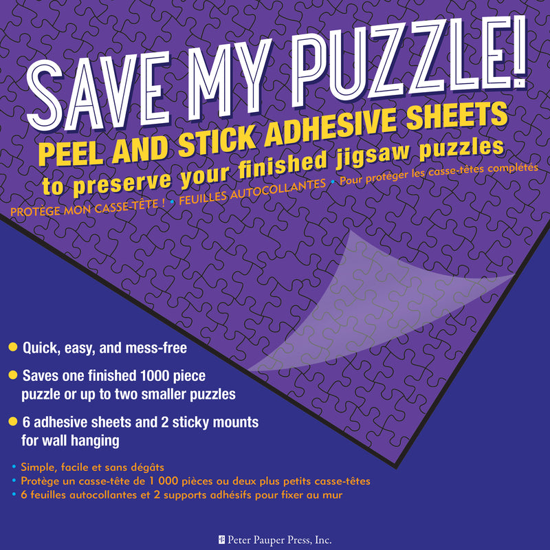 Save My Puzzle! Peel and Stick Adhesive Sheets