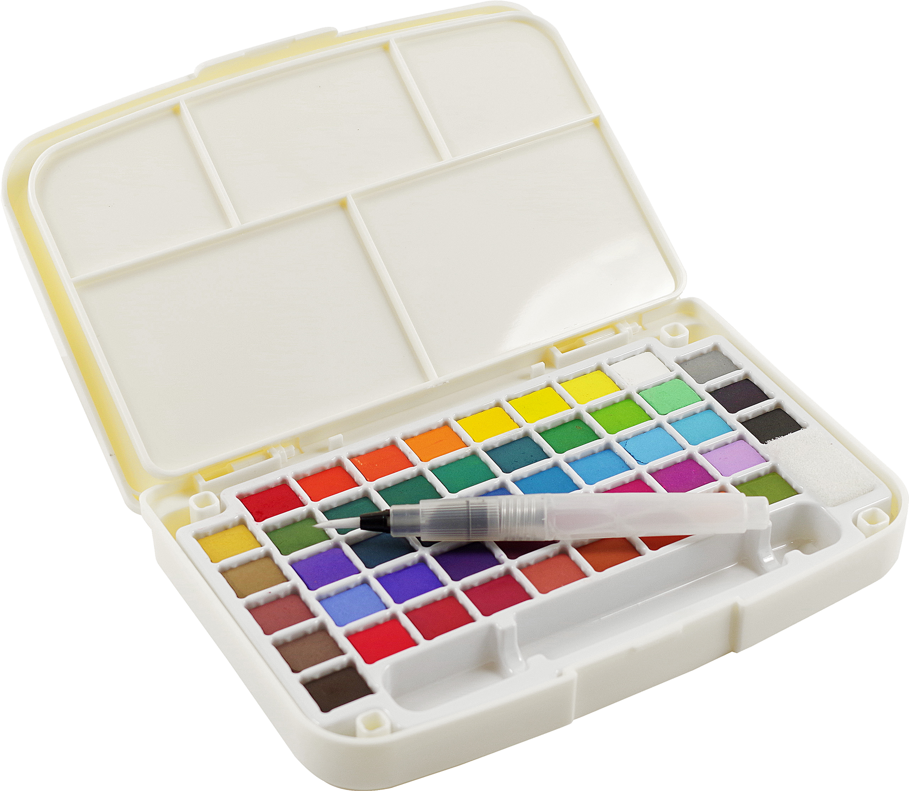  U.S. Art Supply 57-Piece Artist Watercolor Painting Set with  Field Studio Sketch Box Easel, 24 Watercolor Paint Colors, 22 Brushes, 6  Canvas Panels, 2 Watercolor Paper Pads, 2 Paint Palettes, Students 